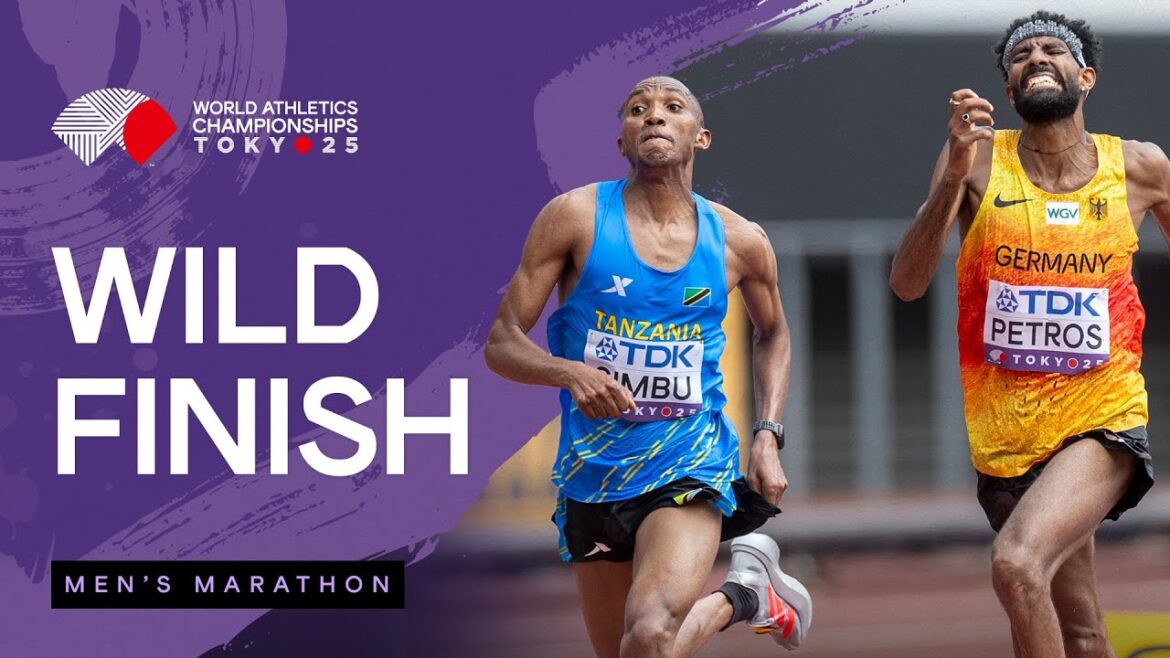 Simbu and Petros sprint to photo finish for marathon gold | World Athletics Championships Tokyo 25 Simbu and Petros sprint to photo finish for marathon gold | World Athletics Championships Tokyo 25