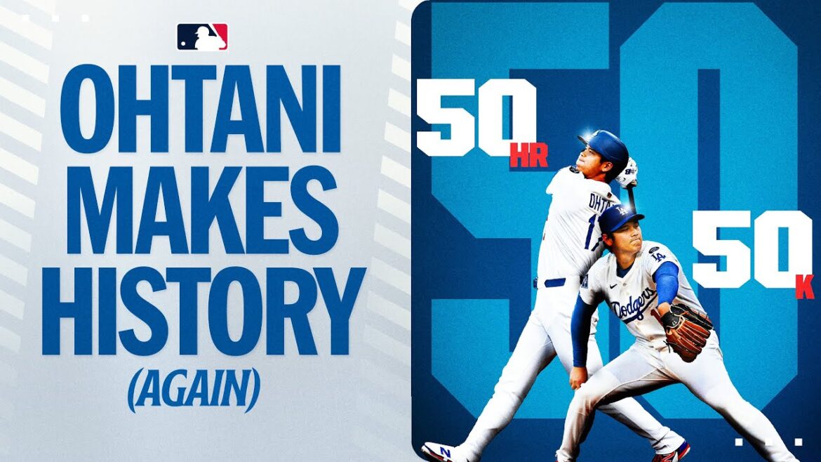 50-50 CLUB! Shohei Ohtani is the first player in MLB HISTORY with 50 HR and 50 Ks in a season! 🥇