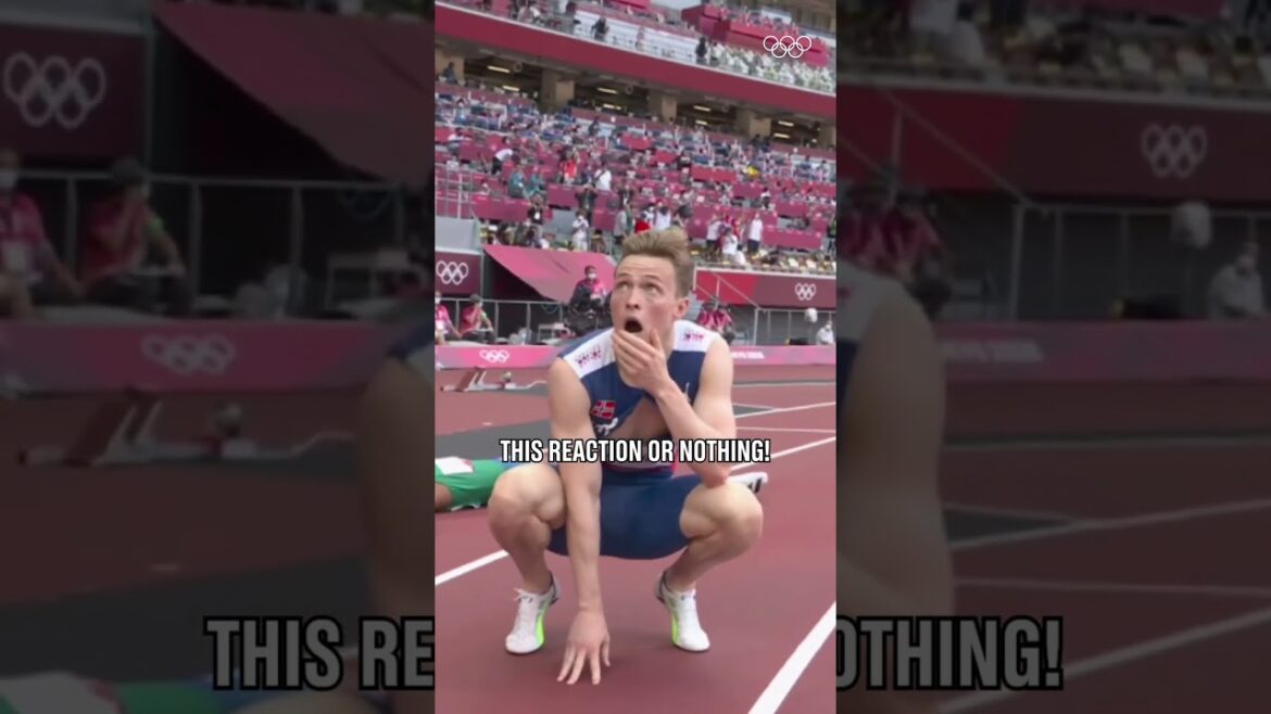 Throwback to Karsten Warholm's viral celebration at #Tokyo2020. 🥇🇳🇴