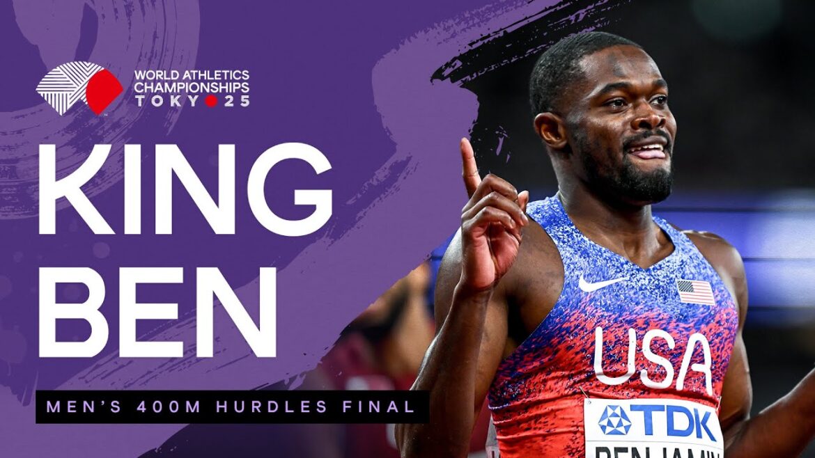 Rai Benjamins powers to 400m hurdles gold in 46.52 | World Athletics Championships Tokyo 25 Rai Benjamins powers to 400m hurdles gold in 46.52 | World Athletics Championships Tokyo 25