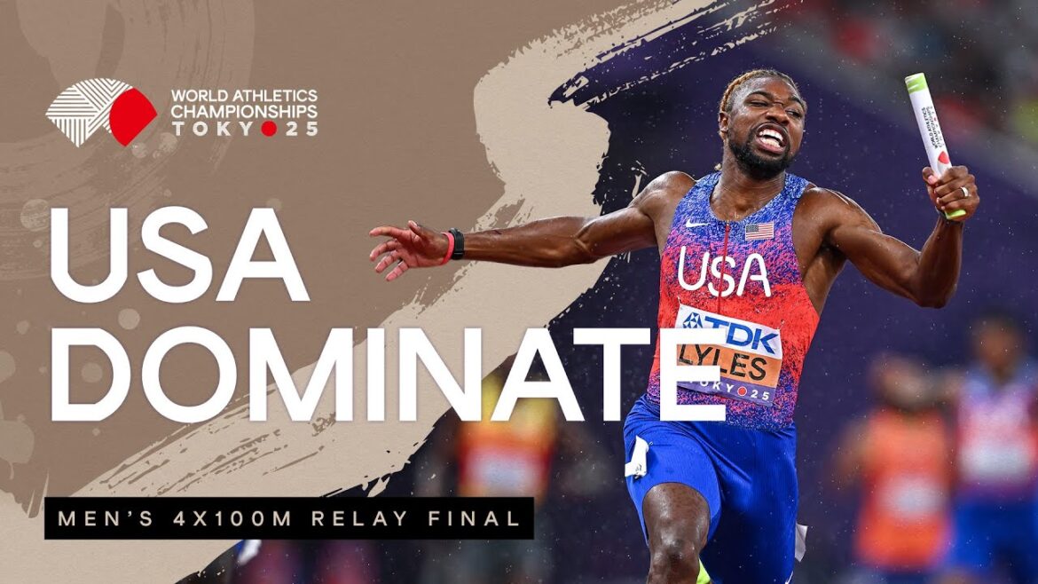 Noah Lyles brings it home for team USA in the 4x100m relay | World Athletics Championships Tokyo 25