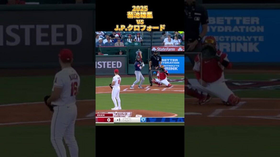 [Kikuchi Yusei]vs JP Crawford 2025 All pitches Yusei Kikuchi Los Angeles Angels JP Crawford #shorts #Saitama Seibu Lions