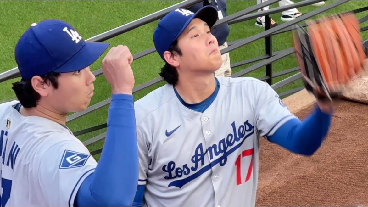 Shohei Ohtani being a goofball at Camden Yards Shohei Ohtani being a goofball at Camden Yards