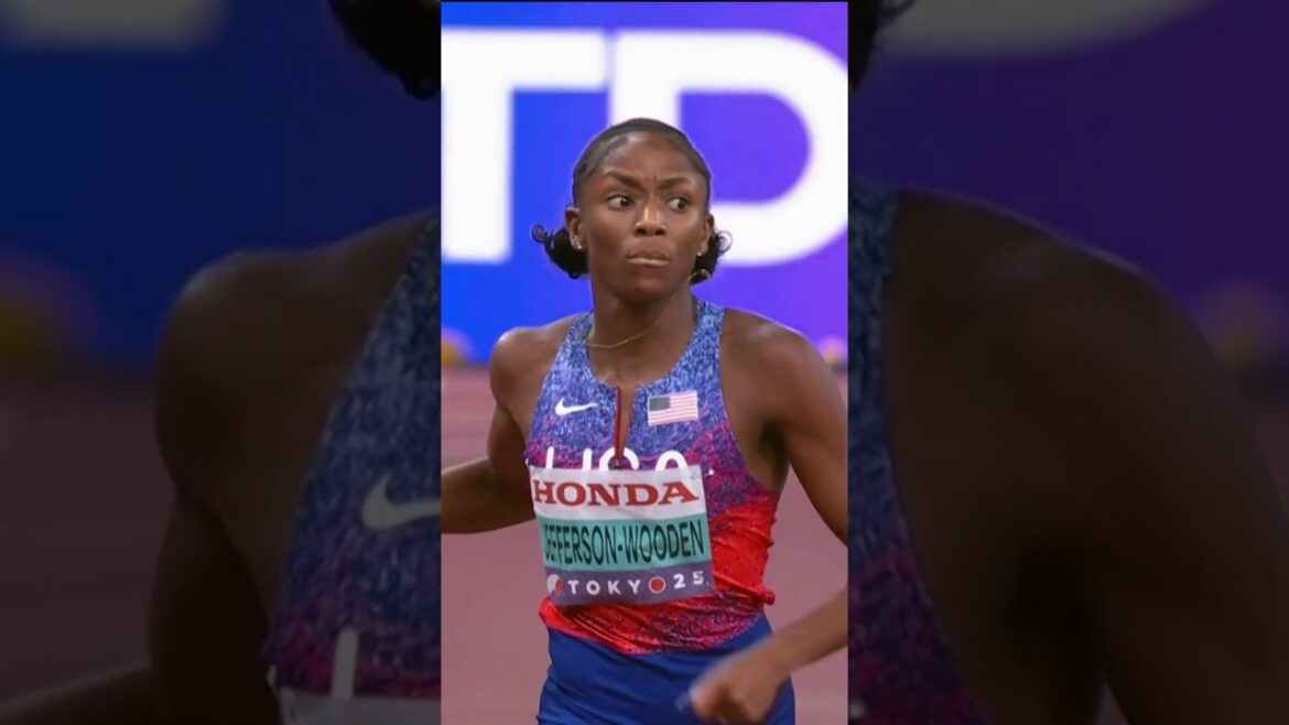 Melissa Jefferson-Wooden is the QUEEN of sprinting in Tokyo 🚀 #worldathleticschamps #running #usa