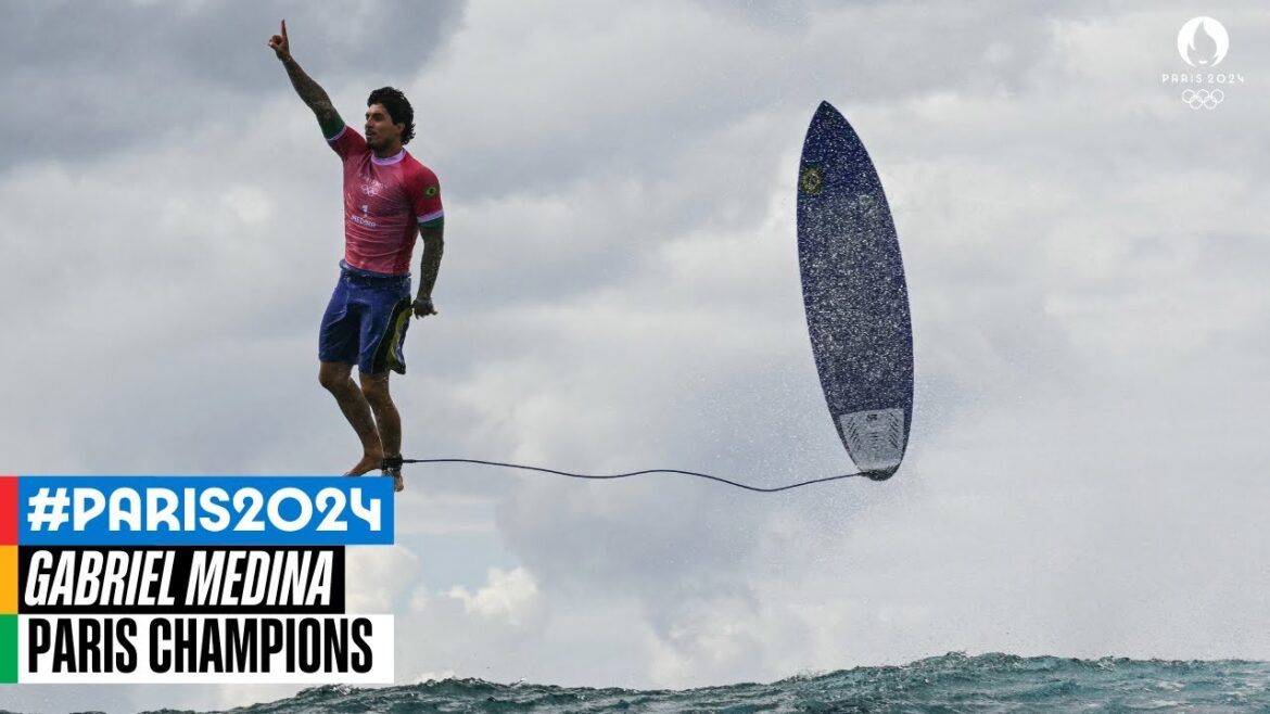 Gabriel Medina with the highest wave score in Olympic history ✨🏄‍♂️| Paris Champions