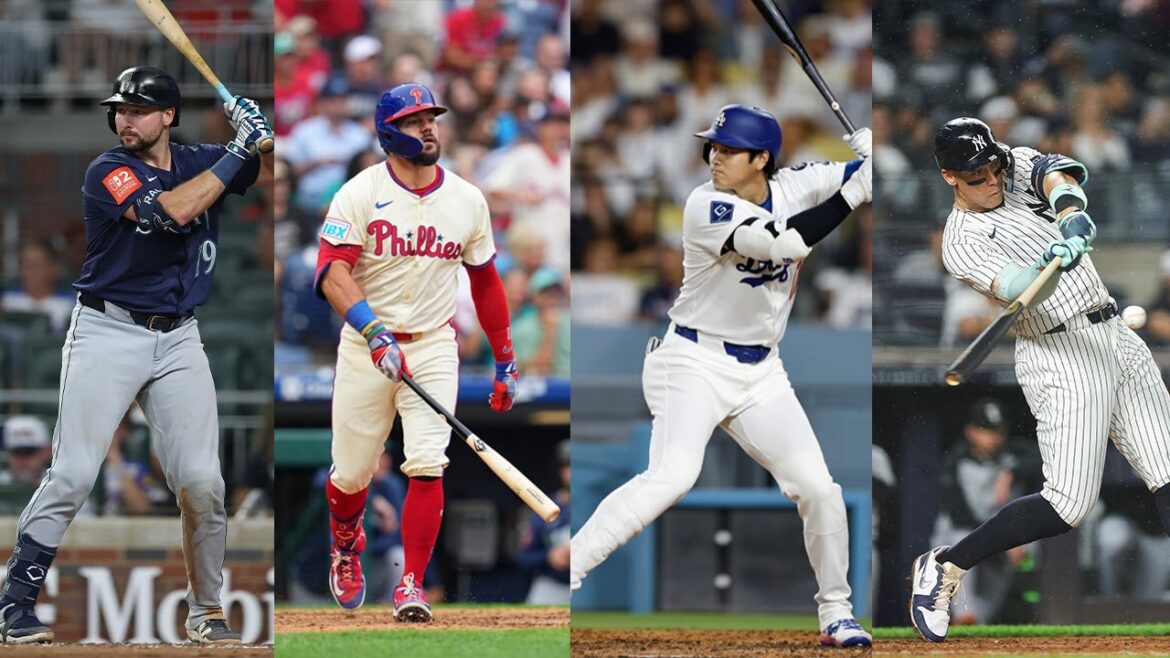 50 homers in 2025 for Cal Raleigh, Kyle Schwarber, Shohei Ohtani and Aaron Judge 🎥🍿