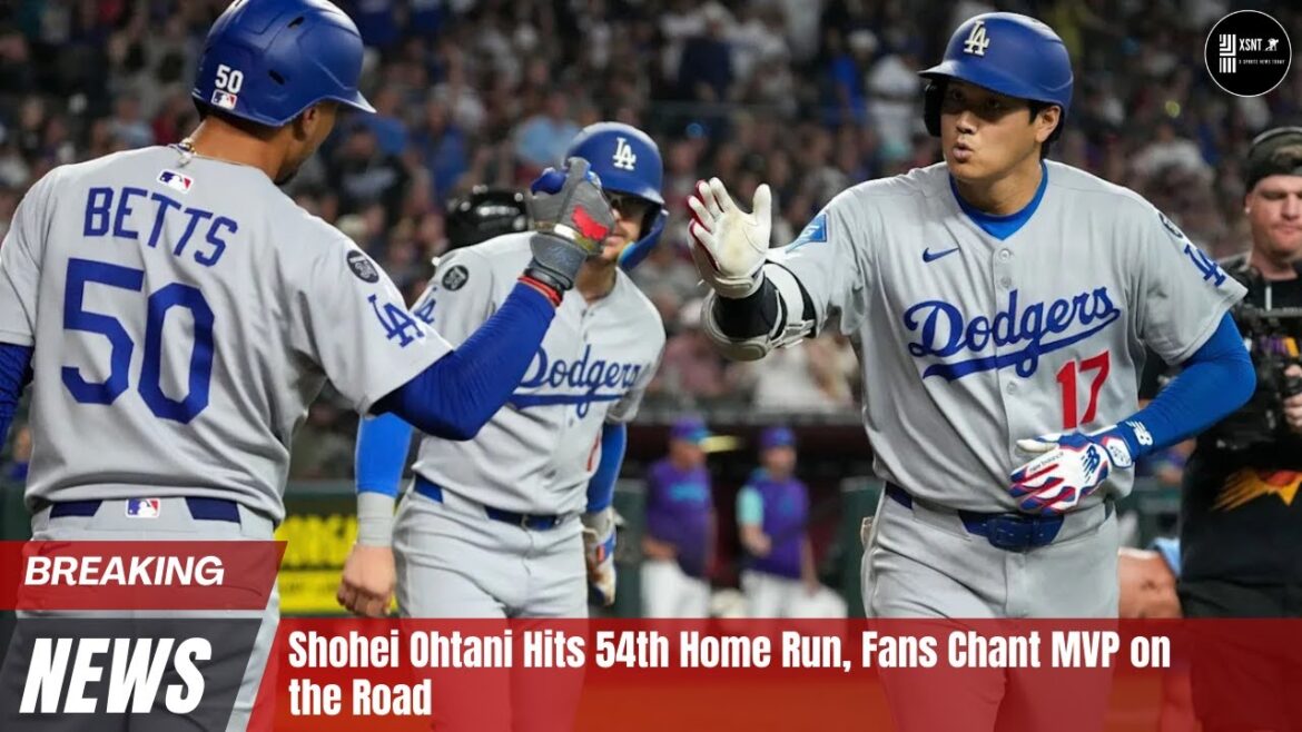 Shohei Ohtani Hits 54th Home Run, Fans Chant MVP on the Road #shoheiohtani #mlbjapan #baseball