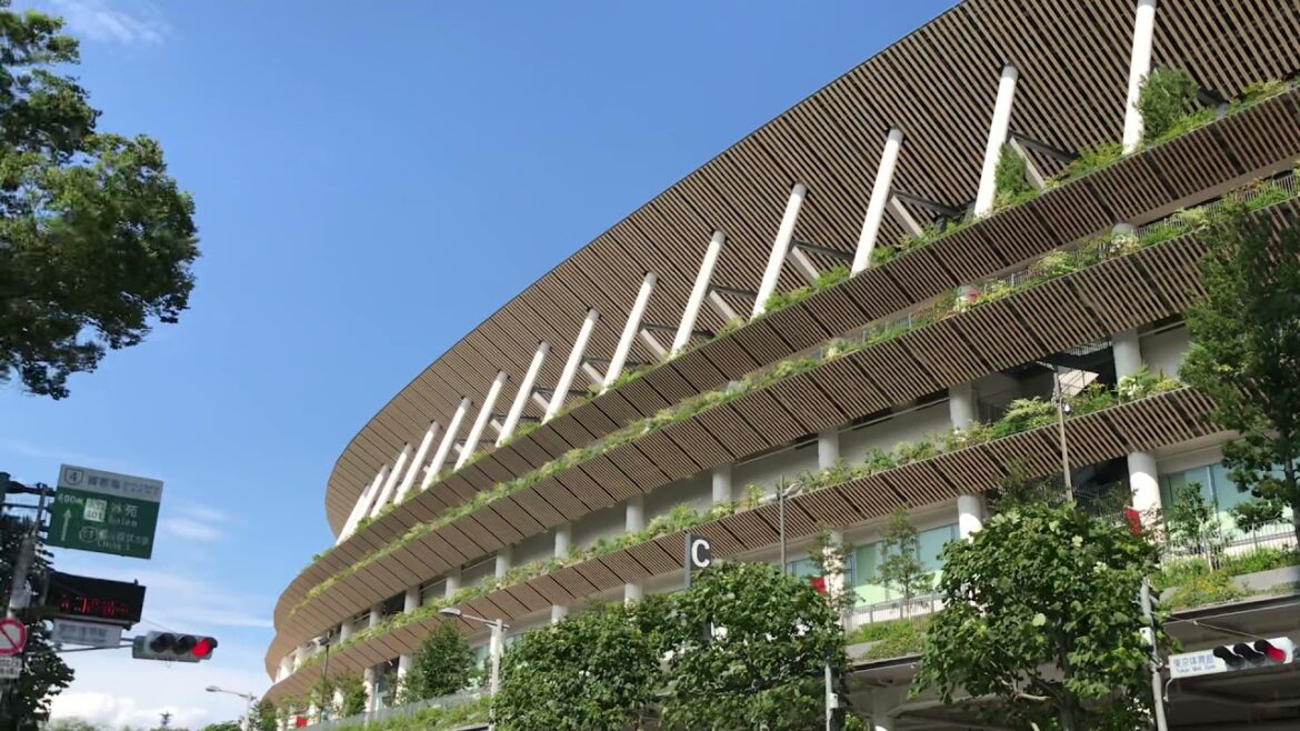 Tokyo Gymnasium intersection on the opening ceremony of the Tokyo Olympics