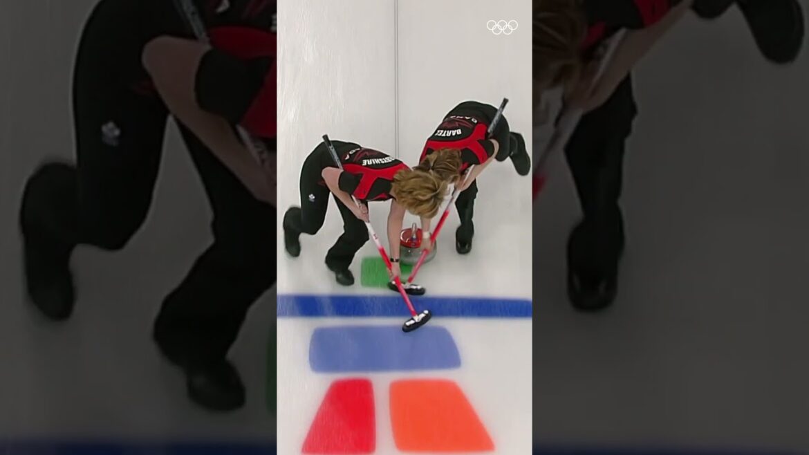 Precision meets power in curling. 🥌💥 #Olympics #Curling