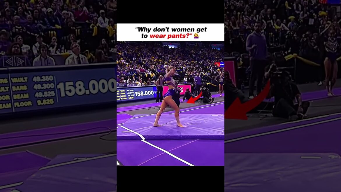 Now gymnasts get to choose what they want to wear🤝 #gymnastics #leotard #sports #floorexercise