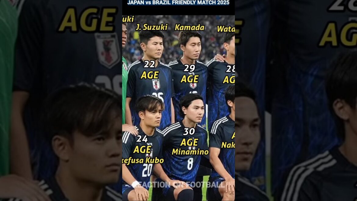 Japan 3 - 2 Brazil | International Friendly Football Match 2025 | Football Players Current Age 🔥