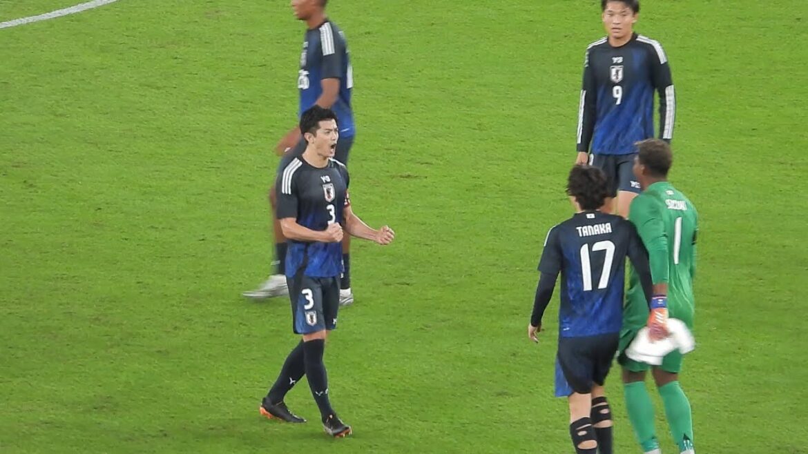 After the Kirin Challenge Cup 2025 Brazil national team match, the first victory in the match, the final one was the captain's mark Shogo Taniguchi centered video 20251014