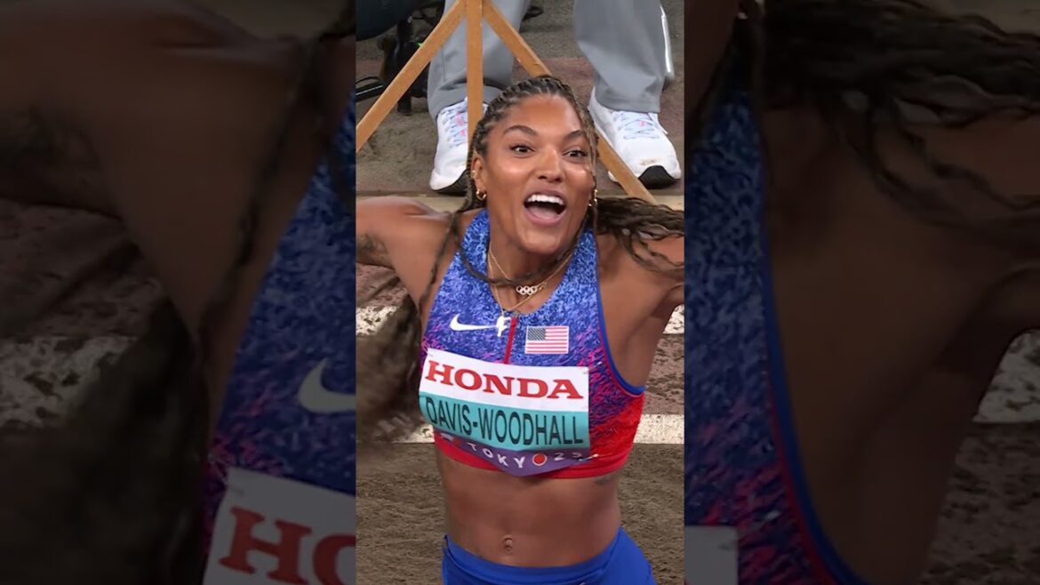 Tara Davis-Woodhall winning gold in Tokyo was a whole vibe #worldathleticschamps Tara Davis-Woodhall winning gold in Tokyo was a whole vibe #worldathleticschamps