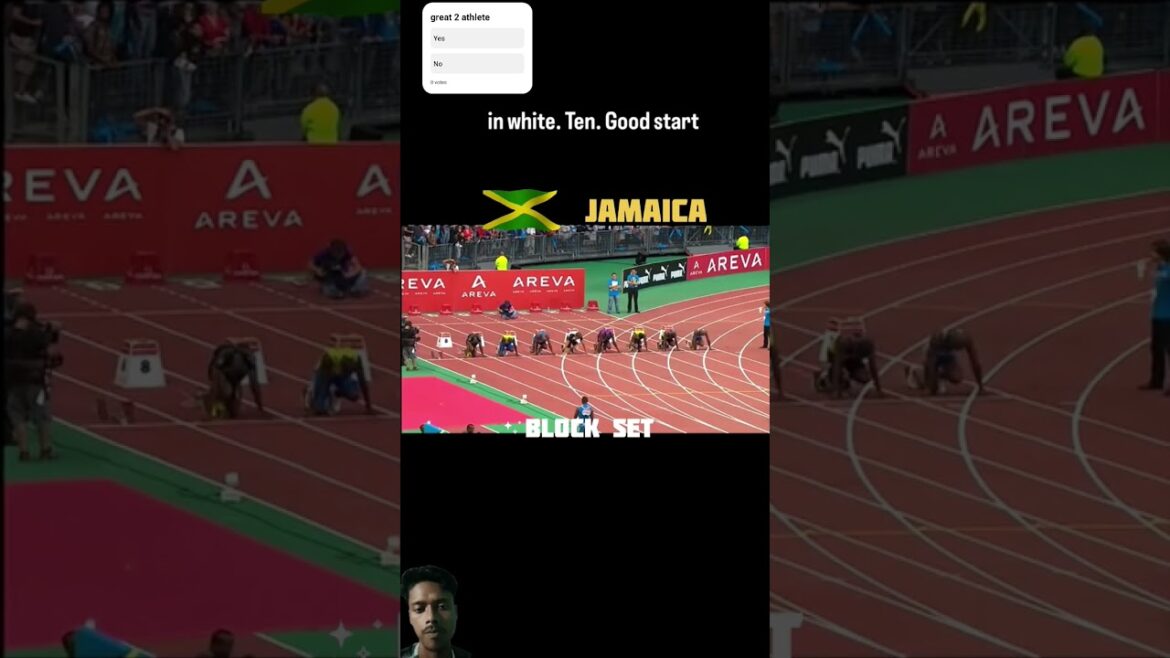 usain bolt defeats asafa powell in 100metre final #trackandfield #athletics