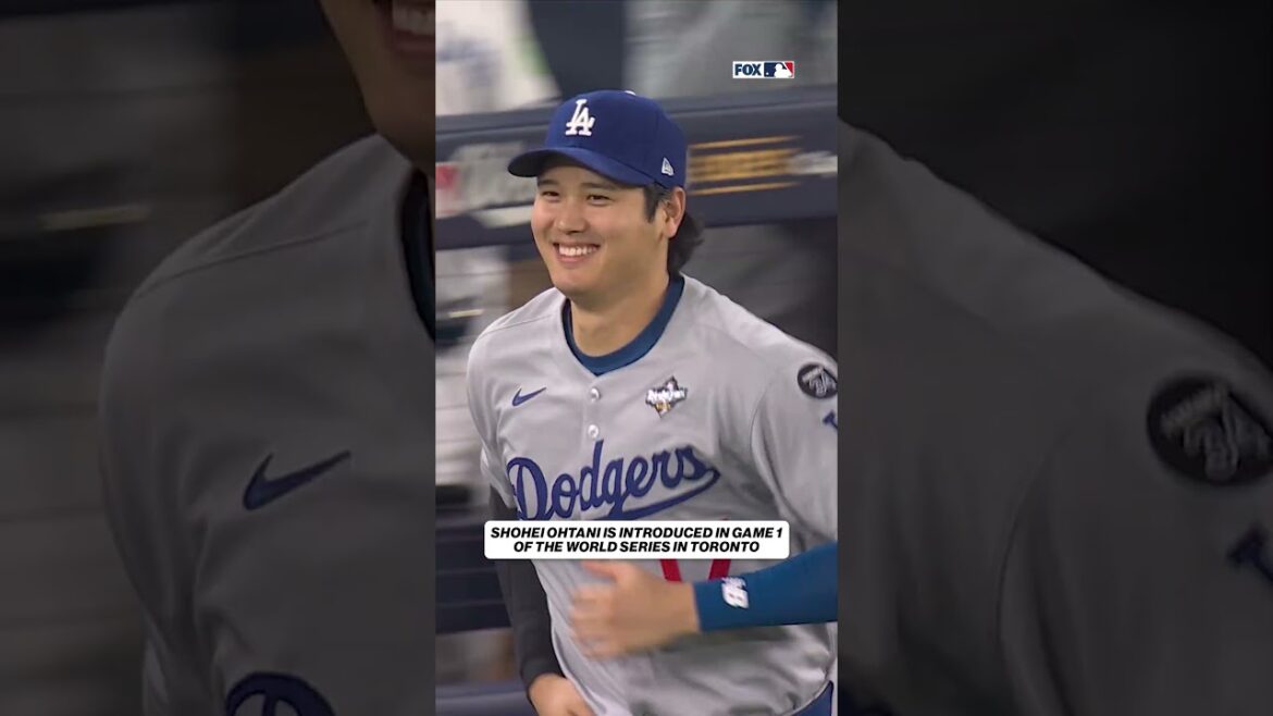 Shohei Ohtani is introduced in Toronto ahead of Game 1 of the World Series ⭐️ #shoheiohtani #Dodgers Shohei Ohtani is introduced in Toronto ahead of Game 1 of the World Series ⭐️ #shoheiohtani #Dodgers
