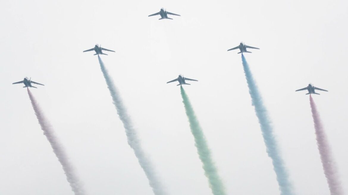 #BlueImpulse flies vividly over the Tokyo sky The opening ceremony of the Tokyo 2020 Paralympics begins today at 8pm! #Tokyo2020 #Paralympics