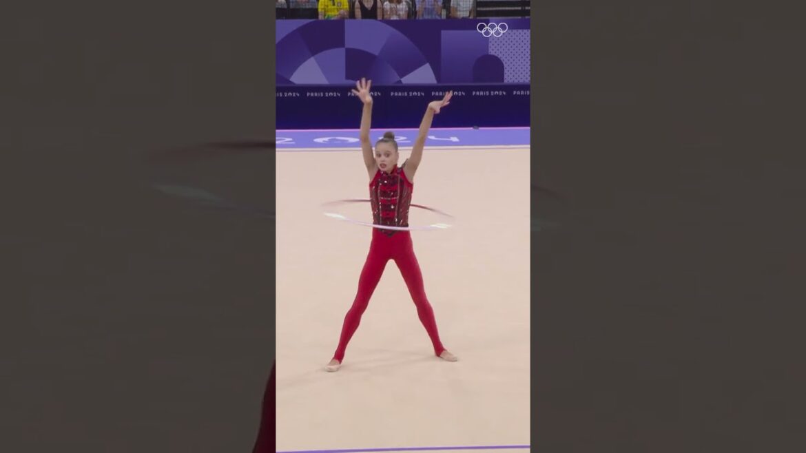 A thrilling performance from Taisiia Onofriichuk at #Paris2024!🧟‍♀️✨ #Olympic #Gymnastics