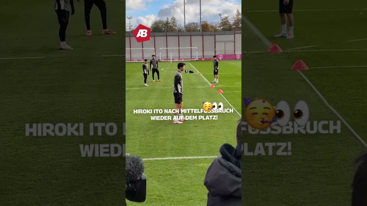 Hiroki Ito is finally back on the pitch!🥳 #absolutbayern #fcb #hirokiito #fcbayern #training