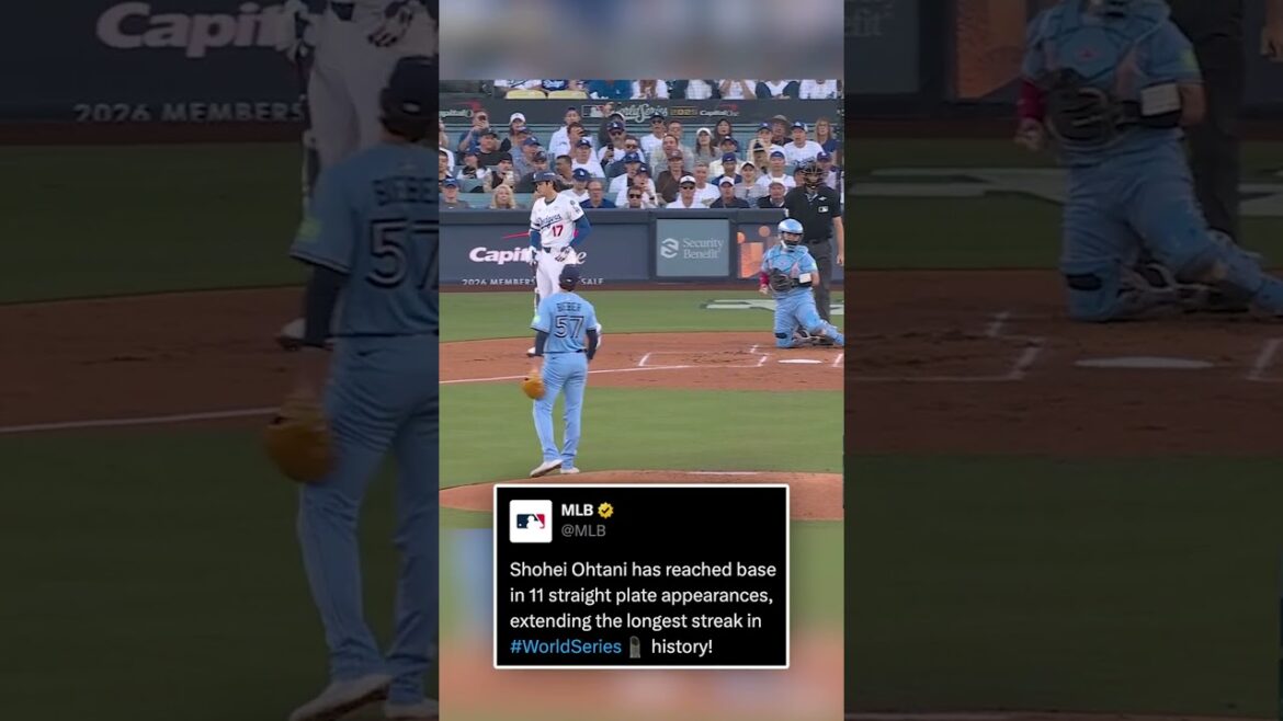 Shohei Ohtani’s first plate appearance of Game 4 results in a walk 🚶 Shohei Ohtani's first plate appearance of Game 4 results in a walk 🚶