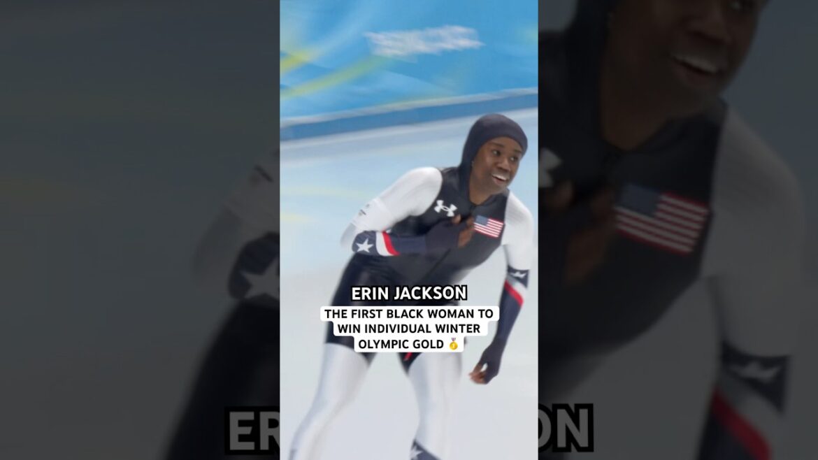 Erin Jackson becomes the first Black woman to win individual #WinterOlympics gold