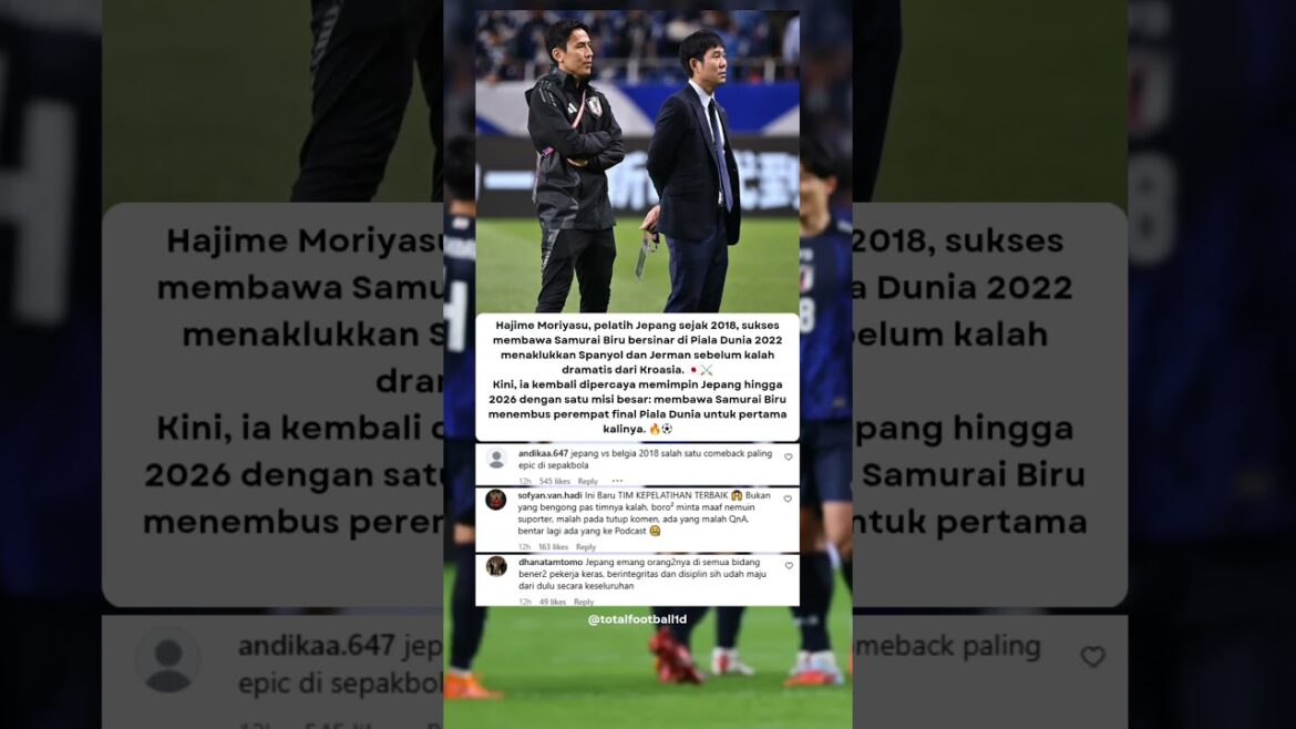 Hajime Moriyasu Architect of the Revival of Japanese Football🔥🥶👑 Hajime Moriyasu Architect of the Revival of Japanese Football🔥🥶👑