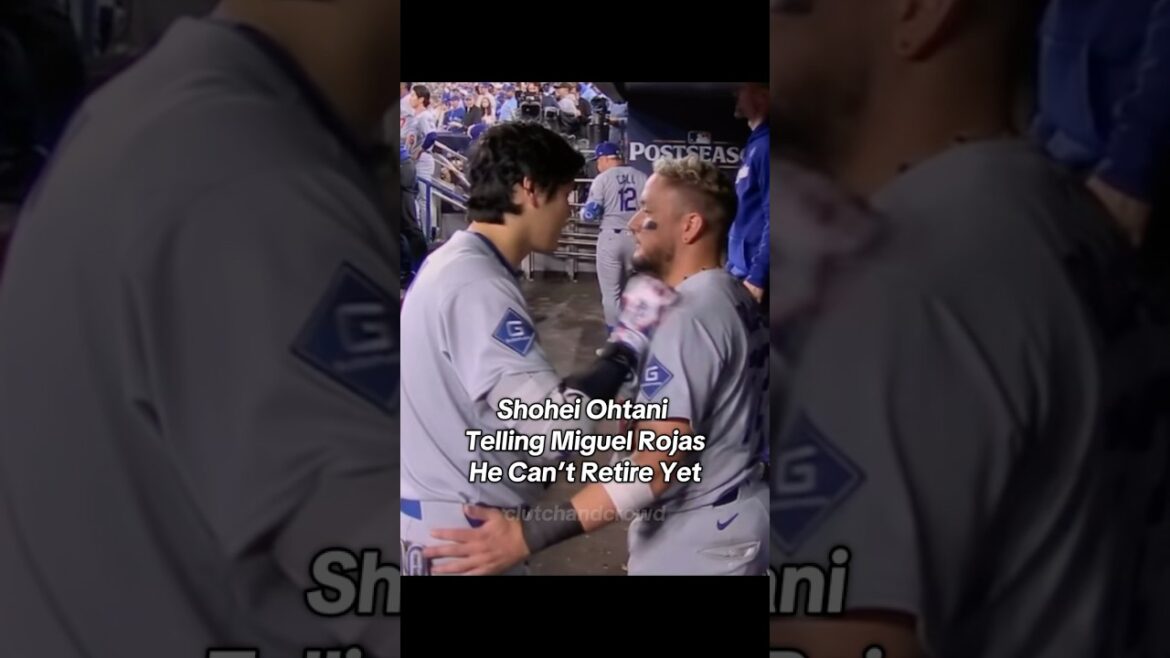 Shohei Ohtani Told Miguel Rojas: “You Can’t Retire Yet!” 😂🔥 #dodgers #mlb #baseball