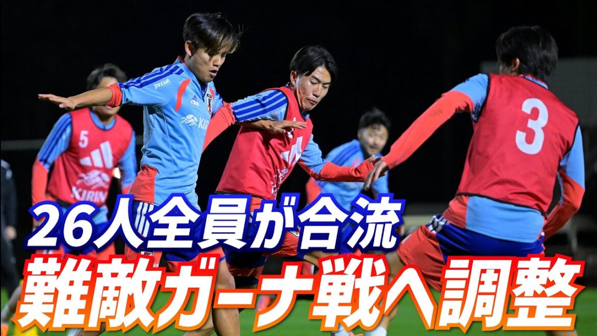 [Japan National Team]Takumi Minamino, Keito Nakamura and others stay behind to practice shooting! One-on-one with Coach Makoto Hasebe