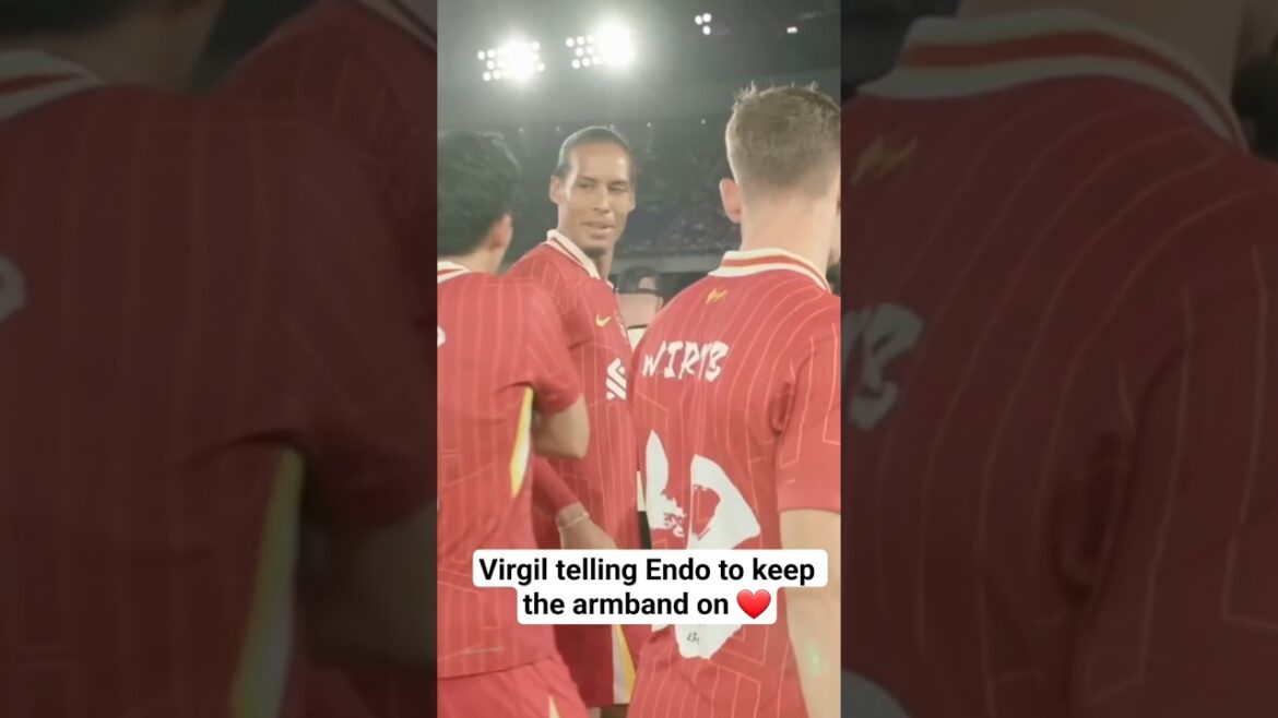 Virgil telling Endo to keep the armband on ❤️ #shorts #football #shortvideo #viralvideo #sports