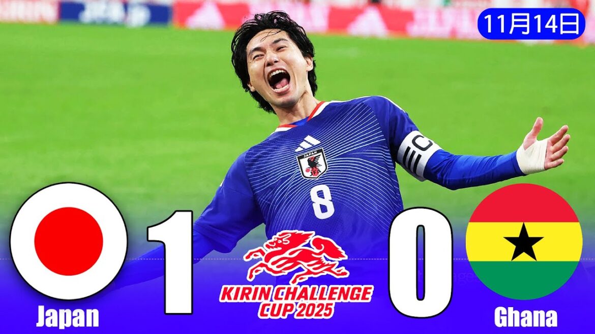 Japan national team defeats Ghana 1-0! Takumi Minamino provided the winning shot and Kaishu Sano provided a sharp assist. Japan national team defeats Ghana 1-0! Takumi Minamino provided the winning shot and Kaishu Sano provided a sharp assist.