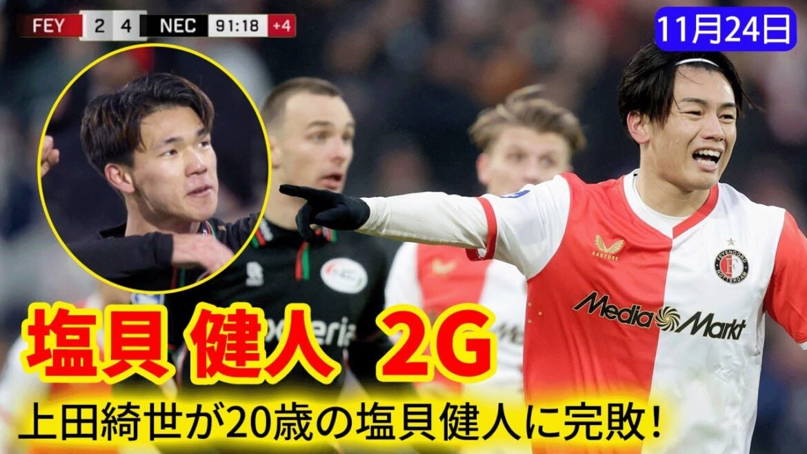 [Samurai Blue Fierce Battle]Kiyo Ueda is defeated by 20-year-old striker Kento Shiogai! A fierce battle between strikers and all the highlights!