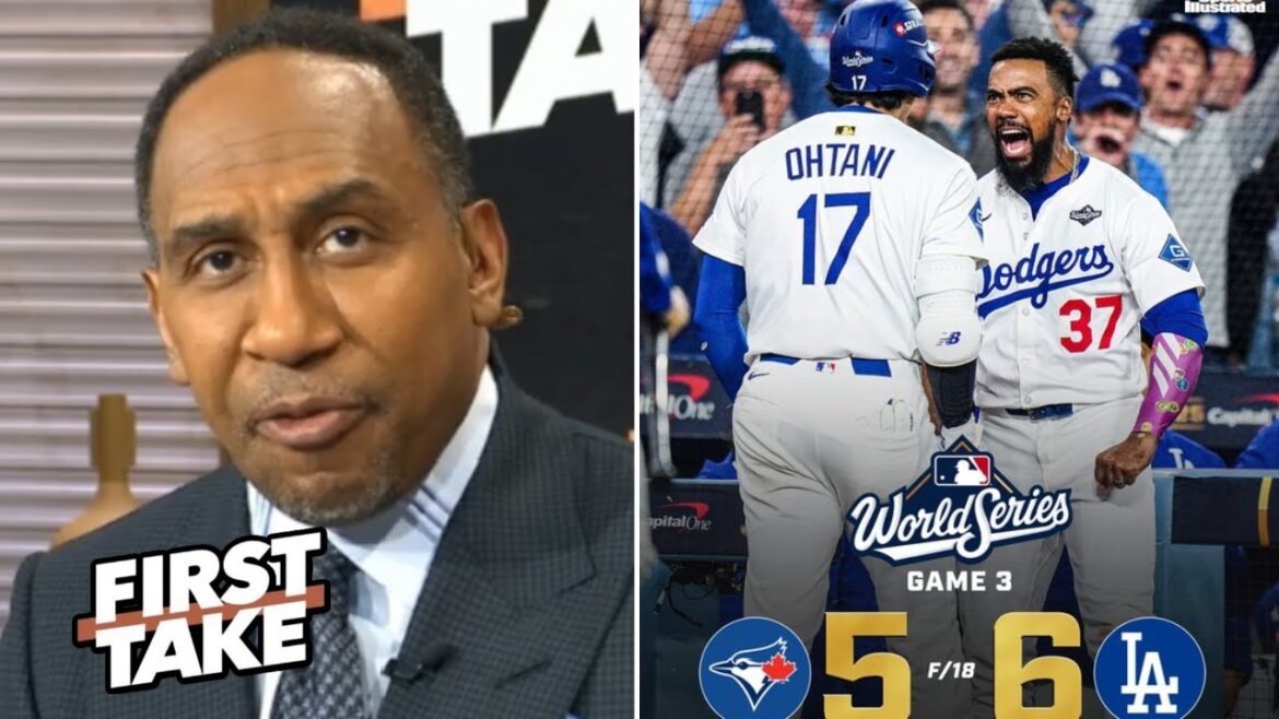 FIRST TAKE | "Ohtani is a GENIUS and of course the GOAT" - Stephen A. on Dodgers' win in 18-inning