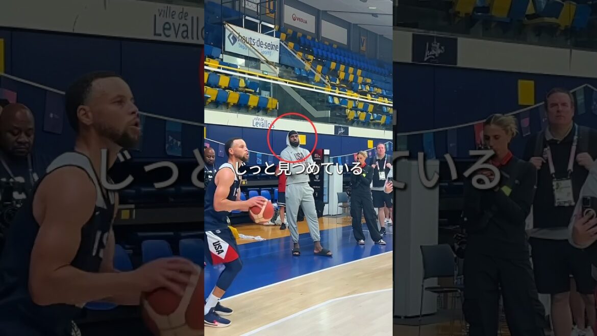 LeBron looks at Curry