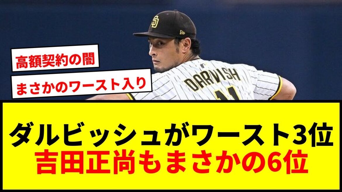 [Shocking]Yu Darvish ranked 3rd in MLB's worst contract, Masanao Yoshida ranked 6th! There is a possibility that the entire next season will be closed...
