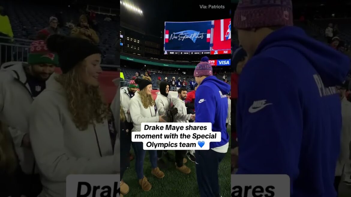 Drake Maye thanks the Special Olympics team for his inspired #mycausemycleats #NFL #drakemaye