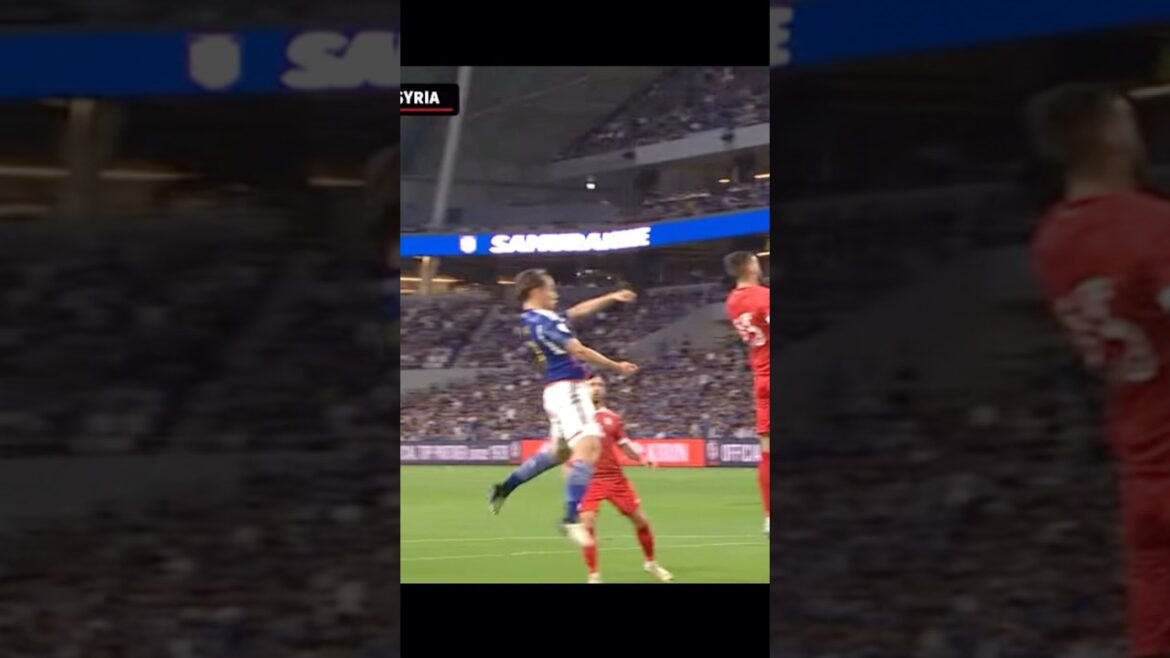 It's flying too fast! The day Kiyo Ueda won against Syria with a precise assist from Keito Nakamura! ! #soccer