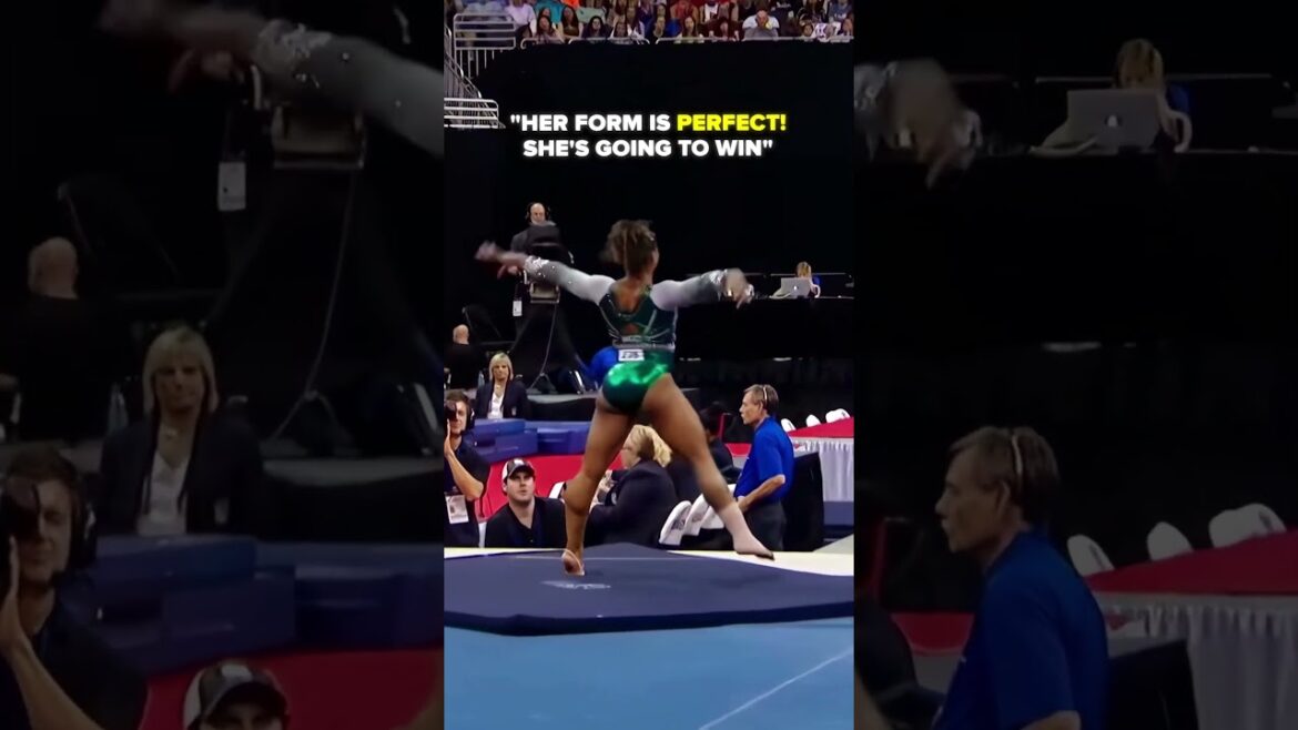 Her skills are SO HARD that form doesnt even matter😮 #gymnastics #sports #simonebiles #fall