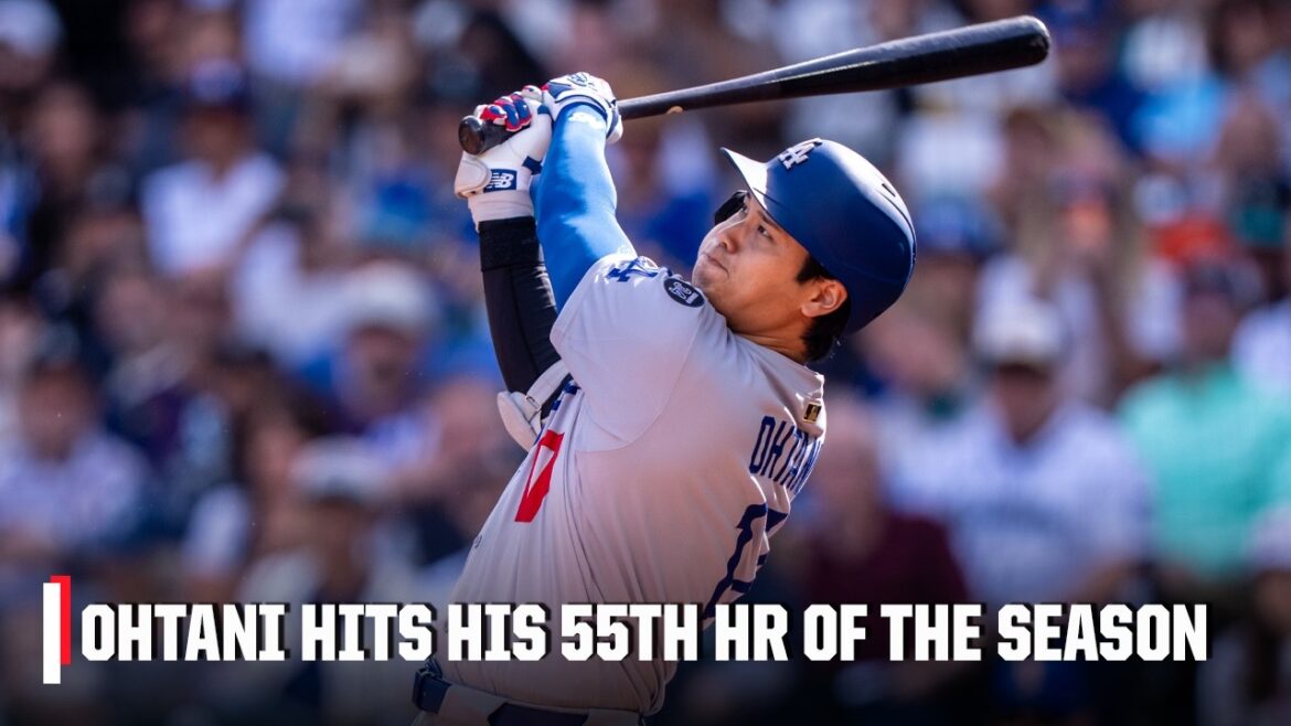 Shohei Ohtani sets Dodgers record with 55th home run 🔥 | ESPN MLB Shohei Ohtani sets Dodgers record with 55th home run 🔥 | ESPN MLB