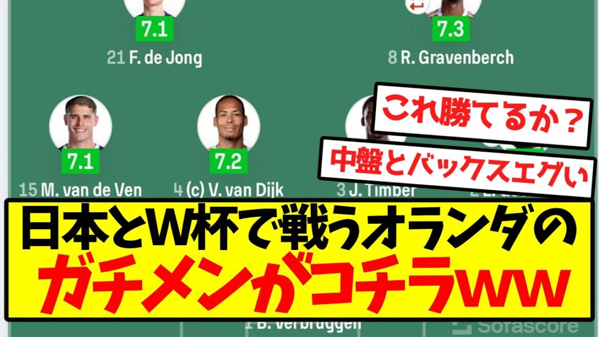 [Formidable Enemy]Here are the tough guys from the Netherlands who will be competing against Japan in the World Cup.