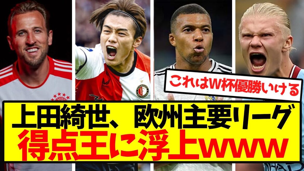 [Complete awakening]Kiyo Ueda has emerged as the top scorer in major European leagues wwwwwwwwwwwwwww