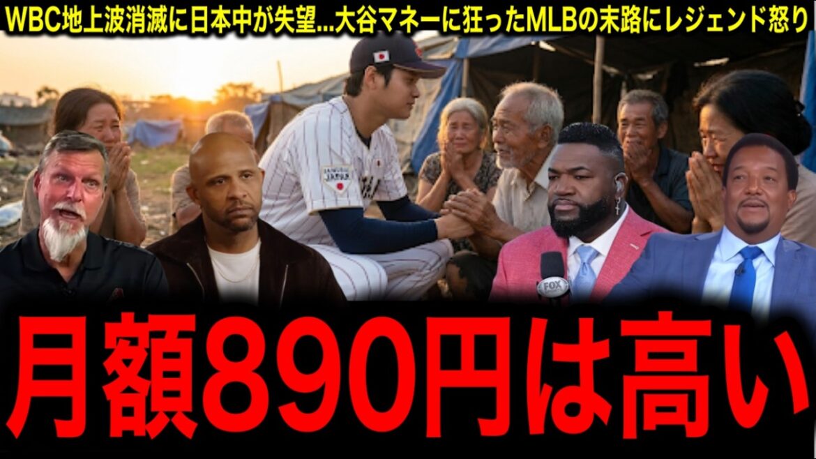 [Shohei Otani]All of Japan is disappointed with the disappearance of WBC terrestrial broadcasting... It's tough for Japan, a poor country! MLB's ruthless business using Otani money is a legend!
