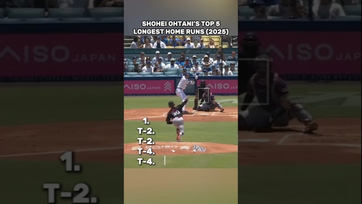 SHOHEI OHTANI'S TOP 5LONGEST HOME RUNS 2025 #mlb #baseball #losangelesdodgers #shoheiohtani #ohtani
