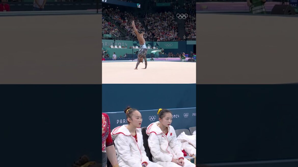 Zhang Yihan & Zhou Yaqin watching Simone Biles’ routine at #Paris2024 ❤️