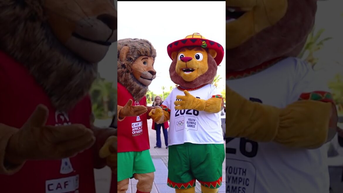 Assad meets Ayo, official mascot of Dakar 2026 Youth Olympic Games. #TotalEnergiesAFCON2025