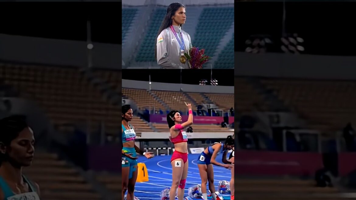 jyothi yarraji 100m hurdles gold medal asian game #running #athlete #sports #olympics #world