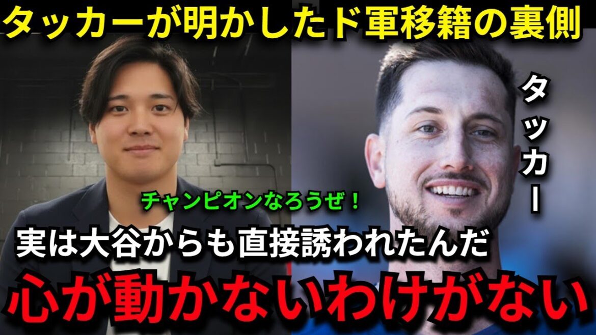 [Shohei Ohtani]The real reason why Tucker decided to transfer to the Dodgers is shocking... During the interview, he expressed his true feelings about Ohtani's invitation: ``His words moved my heart.''[Reactions from overseas/MLB/Baseball]