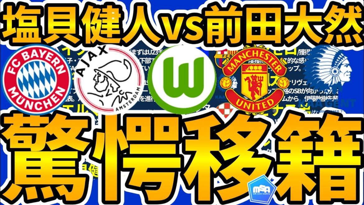 [Birth of Kento Shiogai from Wolfsburg & Possibility of Daizen Maeda│Europe-related transfer]Omiya FW McGee/Kamimura Gakuen SB Souta Takemura and others to Ajax? ! Bayern looking to secure young winger? !