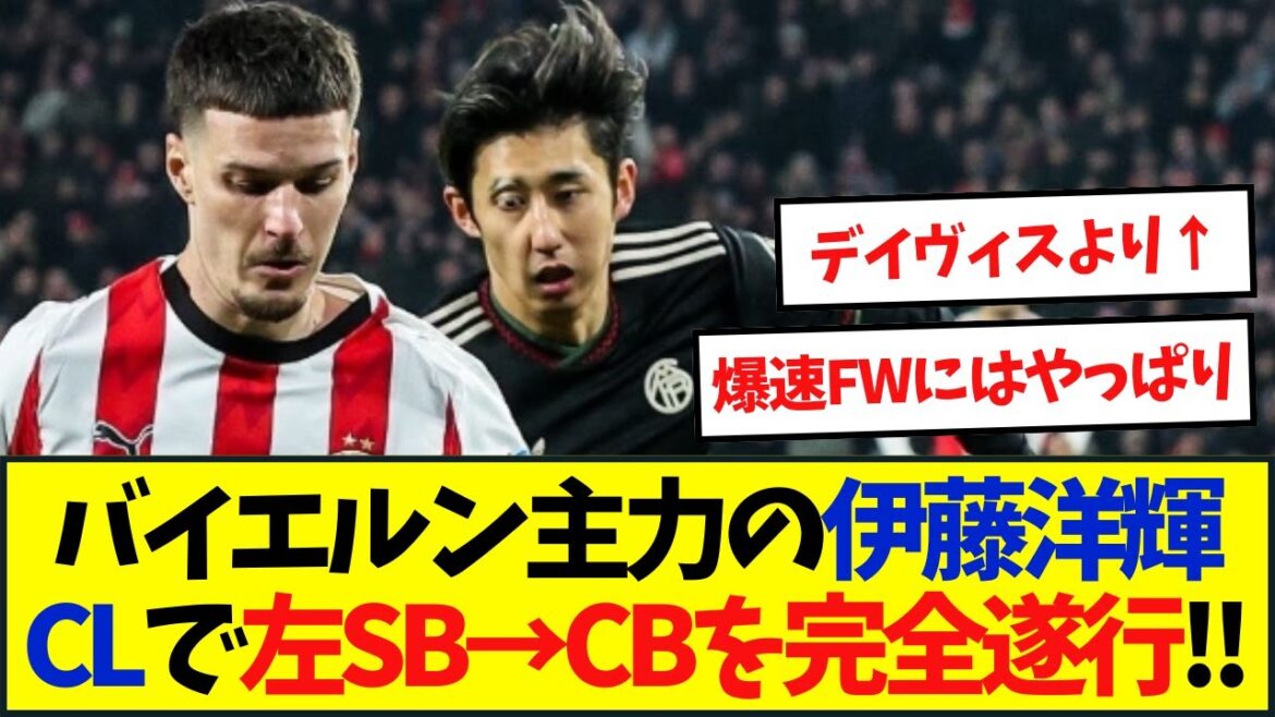 [Scoring]Bayern's main force, Hiroki Ito, perfectly executed the shift from left SB to CB in the CL!!!