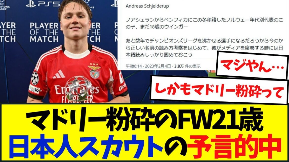 [Amazing]Here is the prediction of a 21-year-old Japanese scout who will crush Madrid at Benfica.