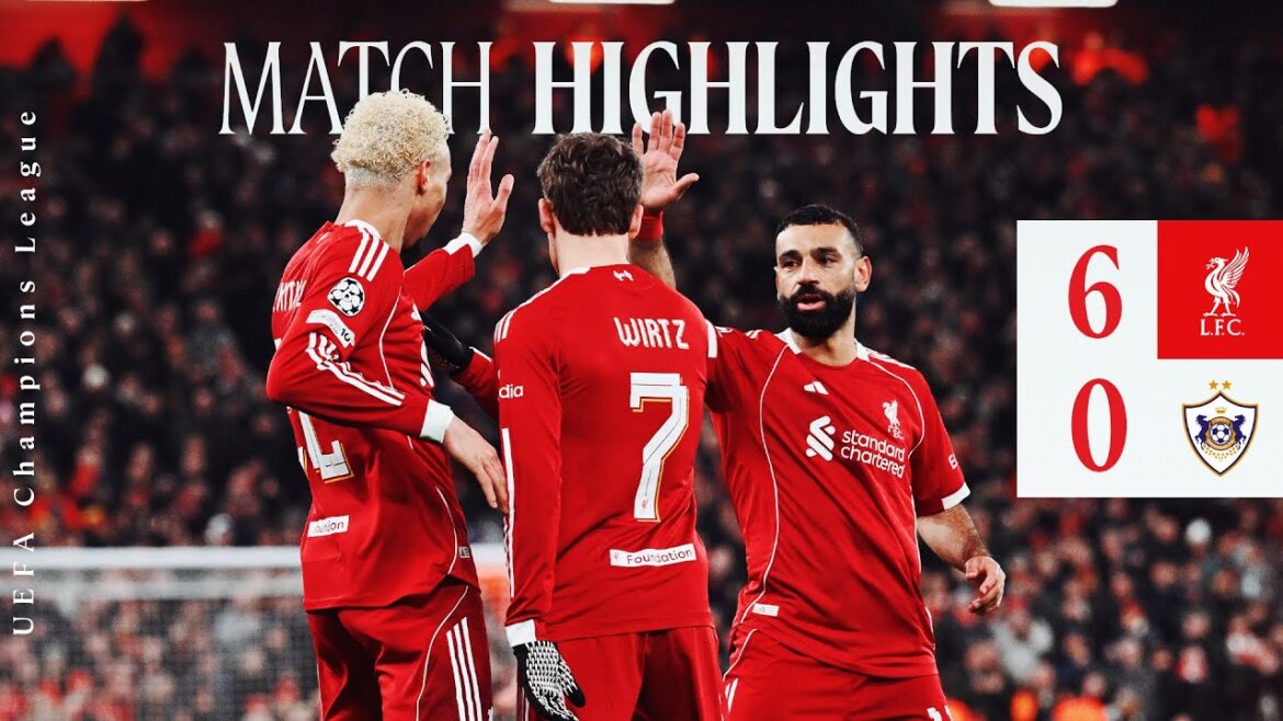Highlights: Liverpool 6-0 Qarabag | Reds Cruise Into UEFA Champions League Knockouts