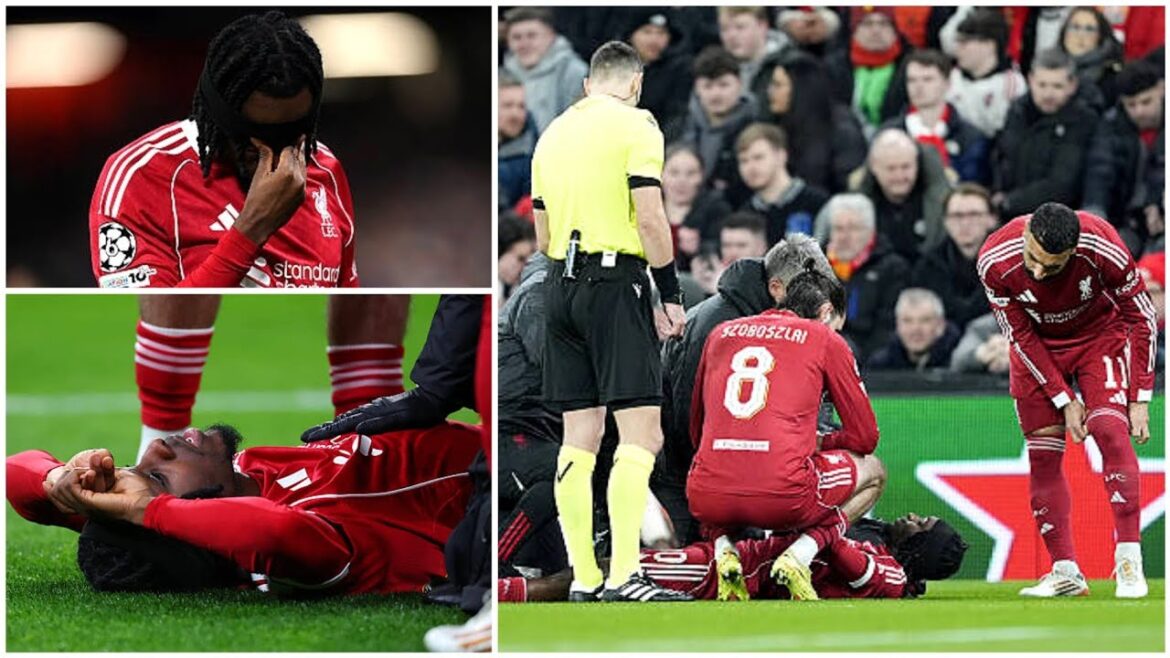 Liverpool injury blow Jeremie Frimpong forced off vs Qarabag